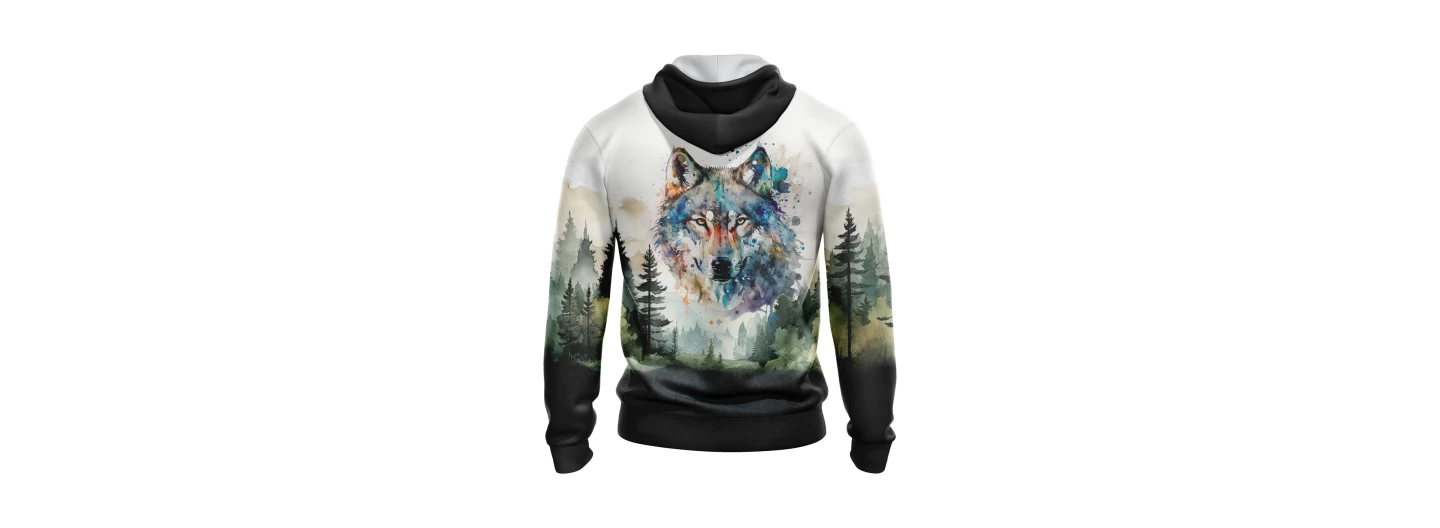 Kapuzenpullover mit Känguru-Print