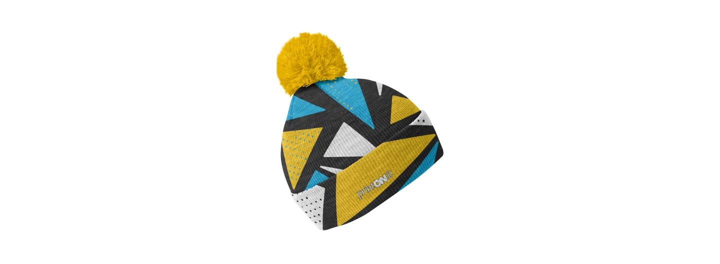 Czapka sportowa z nadrukiem Beanie Pompon