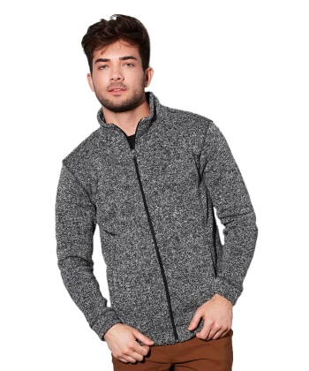 Fleecejacke für Herren mit Aufdruck Knit Fleece Jacket ST5850 Stedman