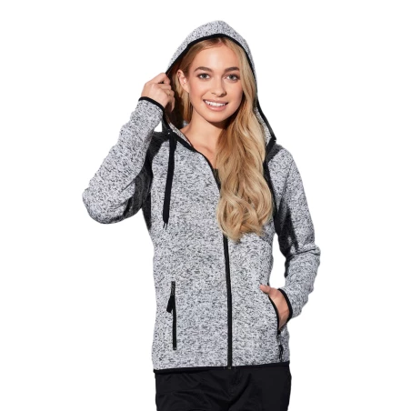 Fleecejacke für Damen mit Aufdruck Knit Fleece Jacket ST5950 Stedman