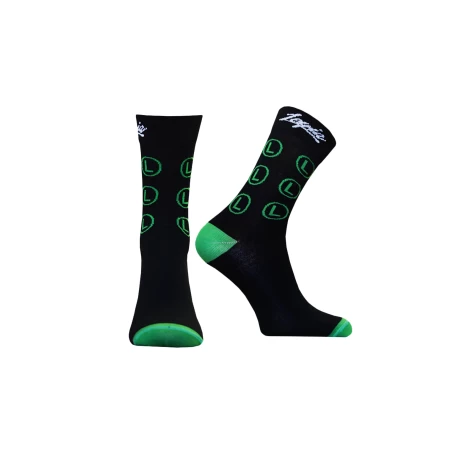 Gemusterte Socken mit Logo