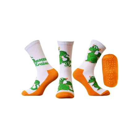 Full terry non-slip socks with logo