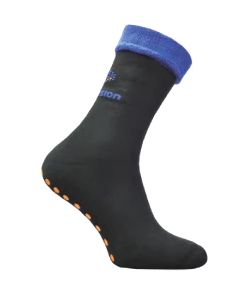 Vollfrottee rutschfeste Socken mit Logo