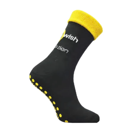 Vollfrottee rutschfeste Socken mit Logo