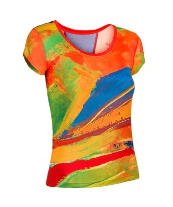 Women's running shirt RICE FIELDS