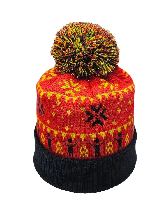 Jacquard Hat with Print...