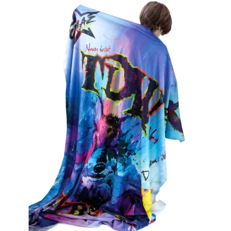 Advertising polar fleece blanket with print