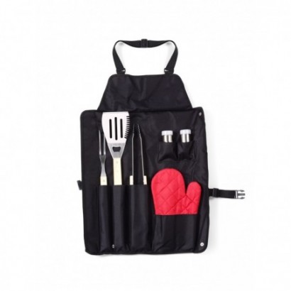  Apron with barbecue set 